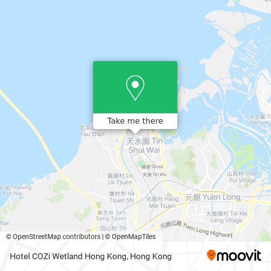 Hotel COZi Wetland Hong Kong地圖