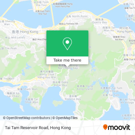 Tai Tam Reservoir Road map