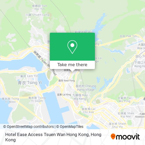 Hotel Ease Access Tsuen Wan Hong Kong map