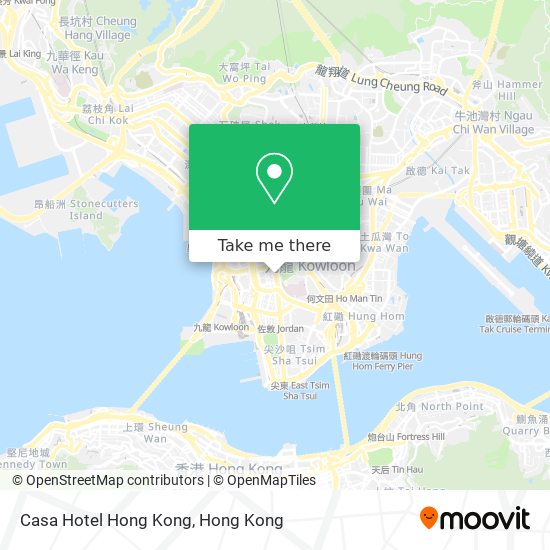 Casa Hotel Hong Kong map