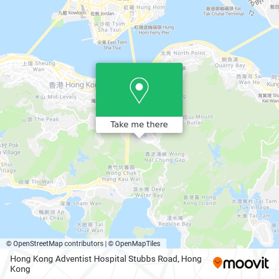 Hong Kong Adventist Hospital Stubbs Road map
