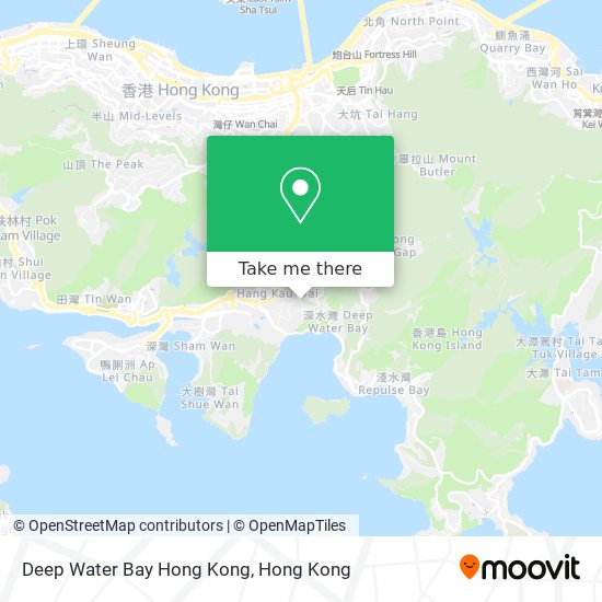 Deep Water Bay Hong Kong map