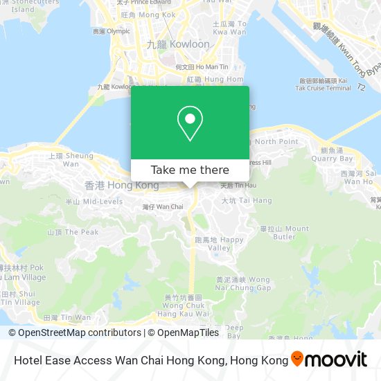 Hotel Ease Access Wan Chai Hong Kong map