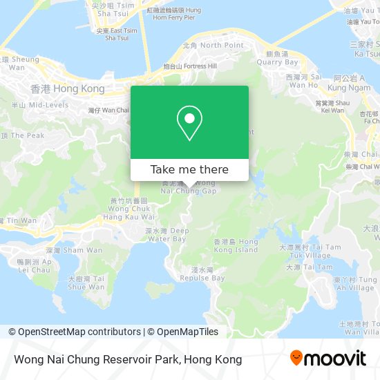 Wong Nai Chung Reservoir Park map