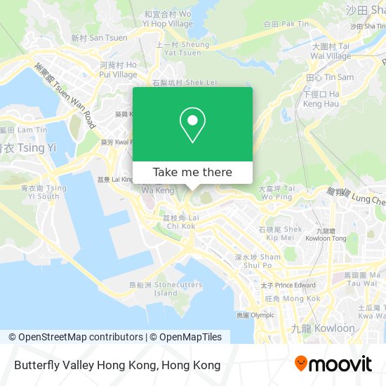Butterfly Valley Hong Kong map