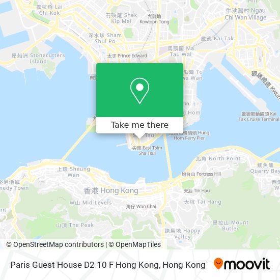Paris Guest House D2 10 F Hong Kong map