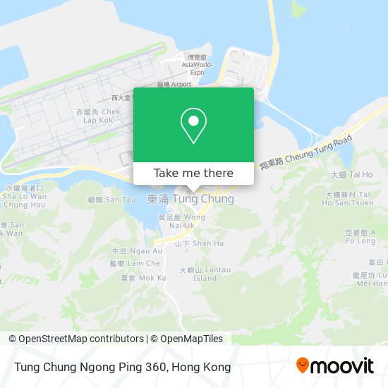 Tung Chung Ngong Ping 360 map
