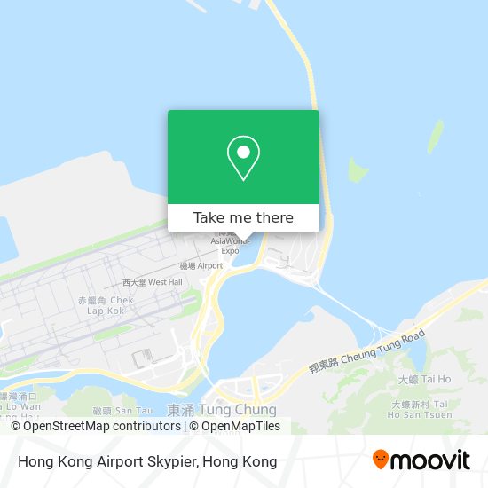 Hong Kong Airport Skypier map