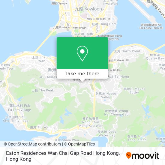 Eaton Residences Wan Chai Gap Road Hong Kong map