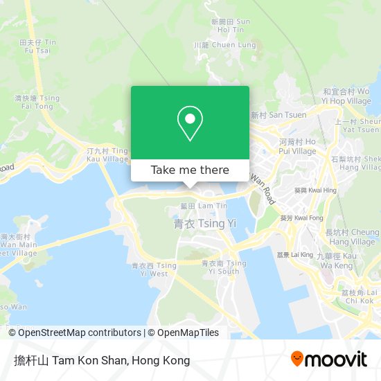 擔杆山 Tam Kon Shan map