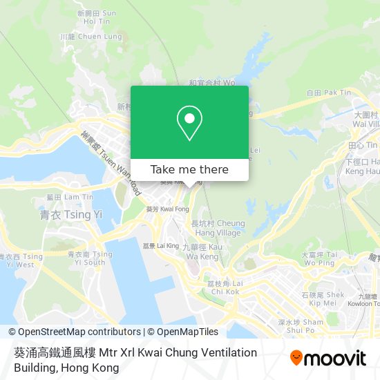 葵涌高鐵通風樓 Mtr Xrl Kwai Chung Ventilation Building map