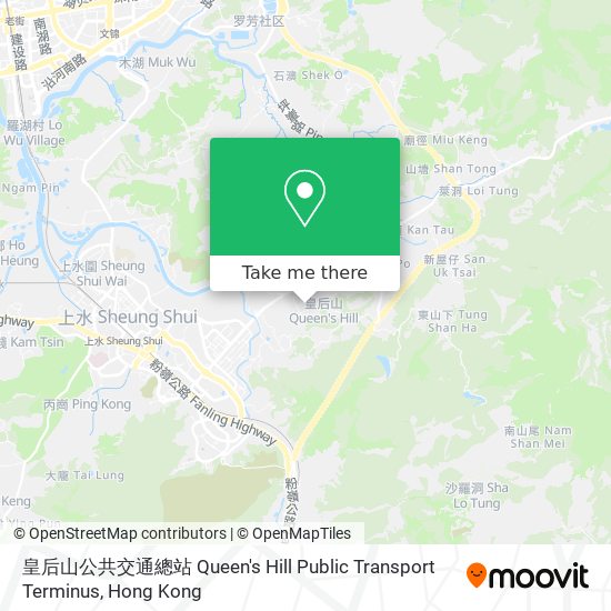 皇后山公共交通總站 Queen's Hill Public Transport Terminus map