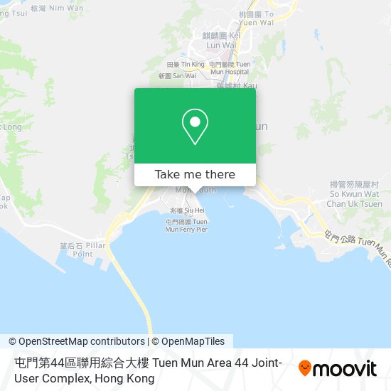 屯門第44區聯用綜合大樓 Tuen Mun Area 44 Joint-User Complex map