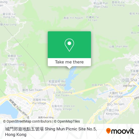 城門郊遊地點五號場 Shing Mun Picnic Site No.5 map