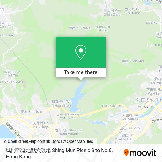 城門郊遊地點六號場 Shing Mun Picnic Site No.6 map