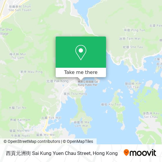 西貢元洲街 Sai Kung Yuen Chau Street map