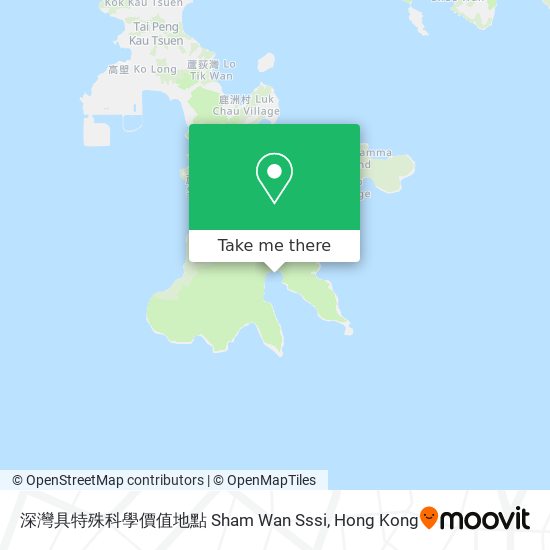 深灣具特殊科學價值地點 Sham Wan Sssi map