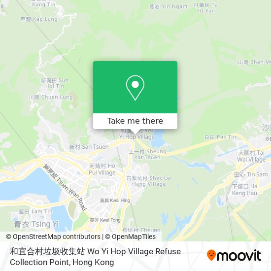 和宜合村垃圾收集站 Wo Yi Hop Village Refuse Collection Point map