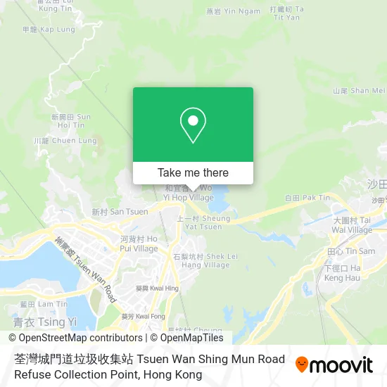 荃灣城門道垃圾收集站 Tsuen Wan Shing Mun Road Refuse Collection Point map