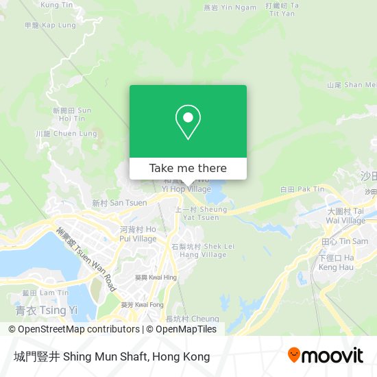 城門豎井 Shing Mun Shaft地圖