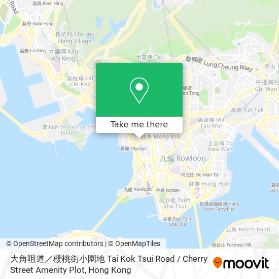 大角咀道／櫻桃街小園地 Tai Kok Tsui Road / Cherry Street Amenity Plot map