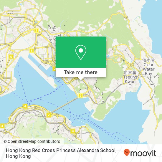 Hong Kong Red Cross Princess Alexandra School map