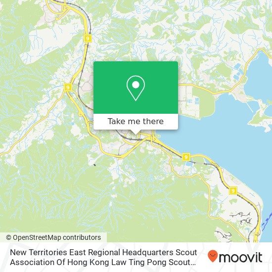 New Territories East Regional Headquarters Scout Association Of Hong Kong Law Ting Pong Scout Centre map