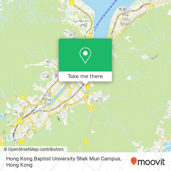 Hong Kong Baptist University Shek Mun Campus地圖