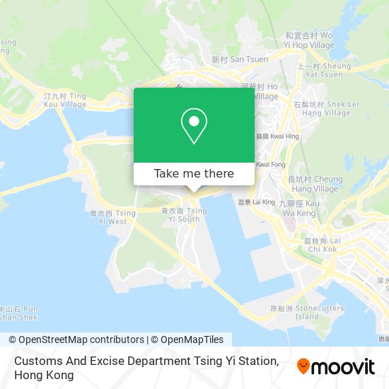 Customs And Excise Department Tsing Yi Station map