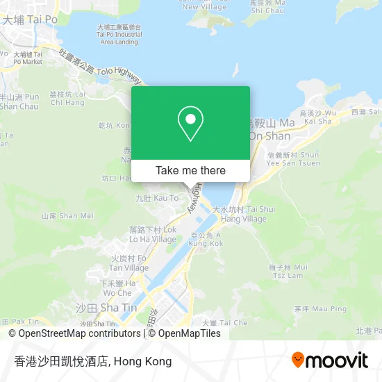 香港沙田凱悅酒店地圖