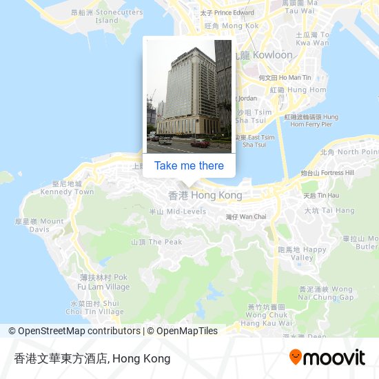 香港文華東方酒店地圖
