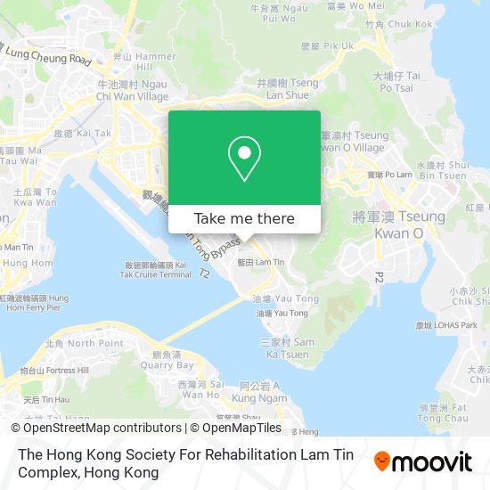 The Hong Kong Society For Rehabilitation Lam Tin Complex map