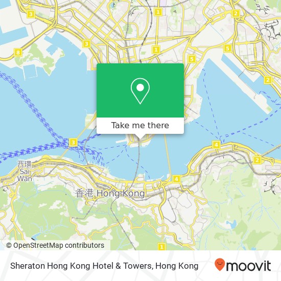 Sheraton Hong Kong Hotel & Towers map