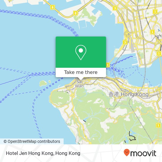 Hotel Jen Hong Kong map
