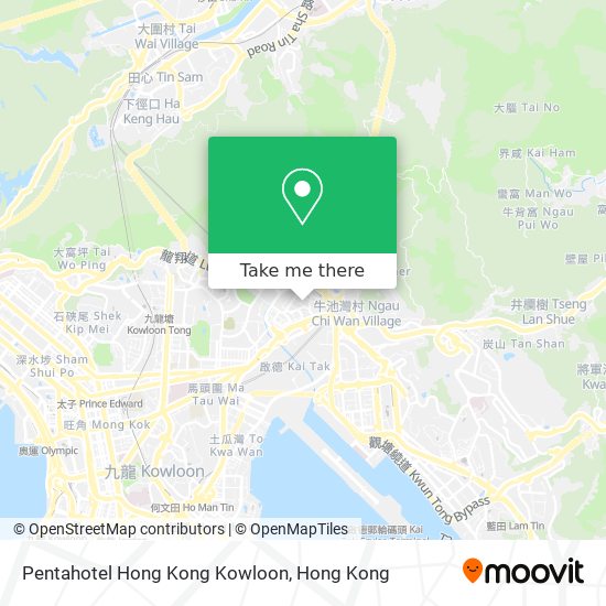 Pentahotel Hong Kong Kowloon map