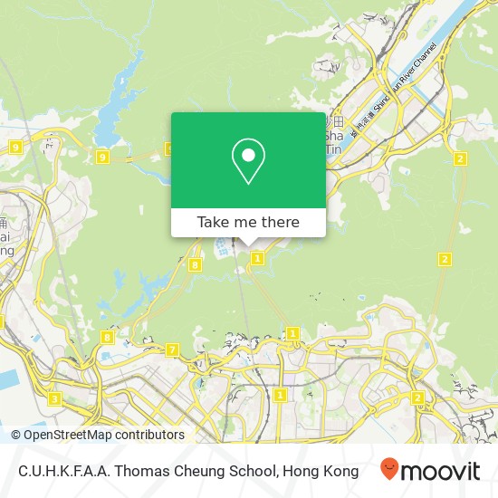 C.U.H.K.F.A.A. Thomas Cheung School map