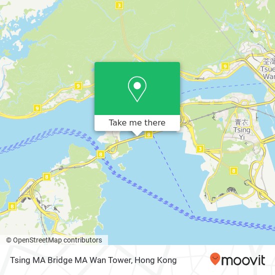 Tsing MA Bridge MA Wan Tower map
