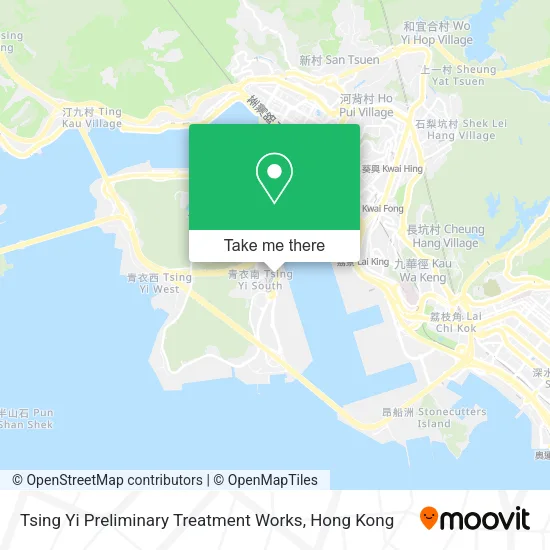 Tsing Yi Preliminary Treatment Works map