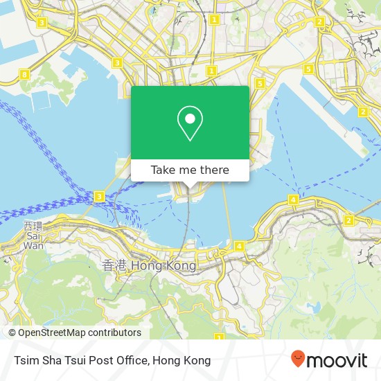 Tsim Sha Tsui Post Office map