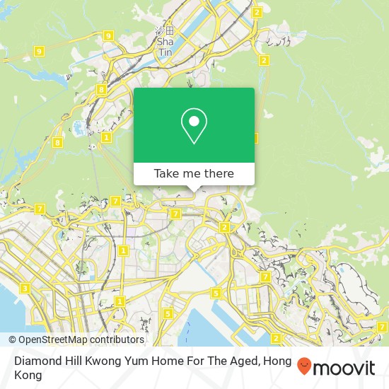 Diamond Hill Kwong Yum Home For The Aged map