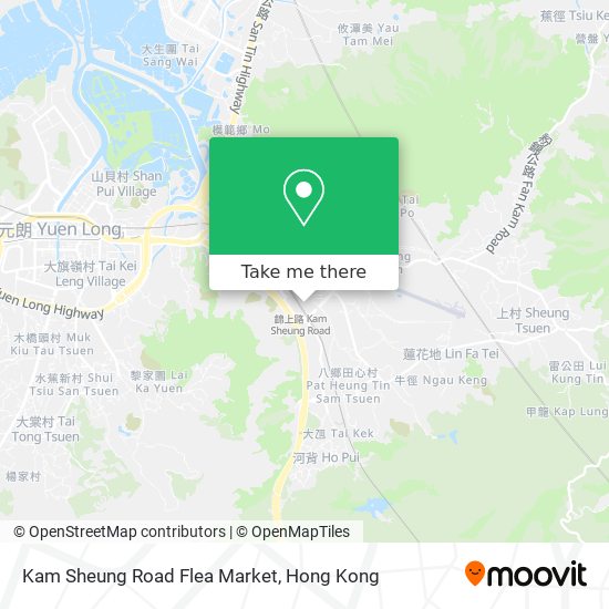 Kam Sheung Road Flea Market map