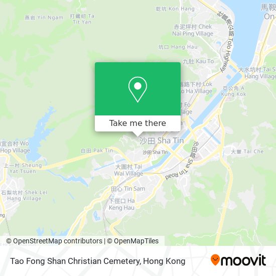 Tao Fong Shan Christian Cemetery map