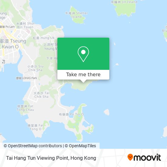 Tai Hang Tun Viewing Point map