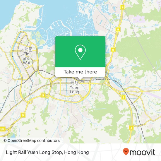 Light Rail Yuen Long Stop map