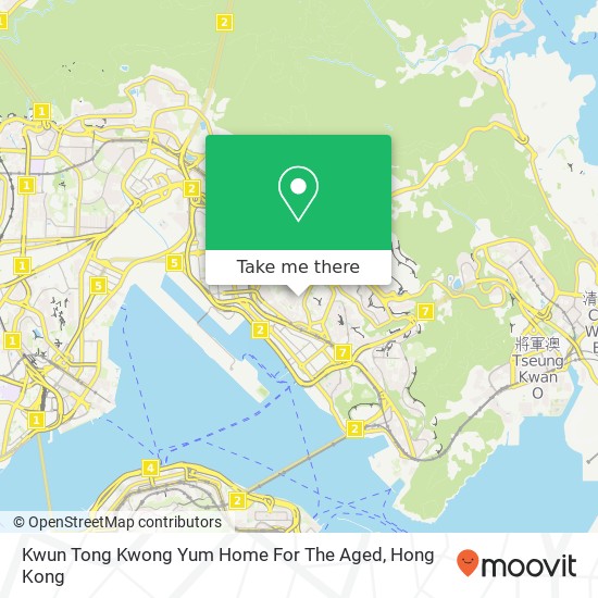 Kwun Tong Kwong Yum Home For The Aged map