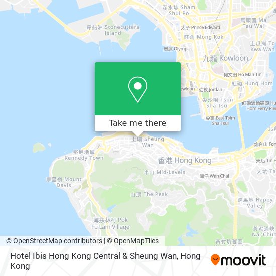Hotel Ibis Hong Kong Central & Sheung Wan map