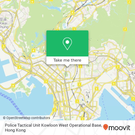 Police Tactical Unit Kowloon West Operational Base map