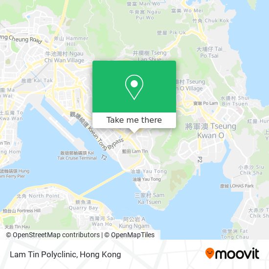 Lam Tin Polyclinic map