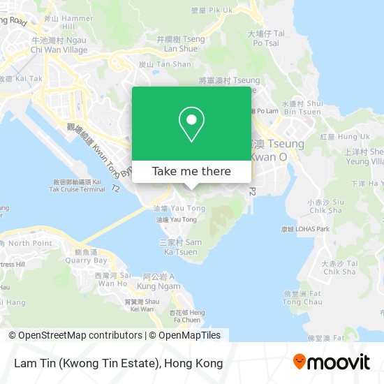 Lam Tin (Kwong Tin Estate) map