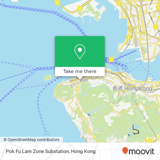 Pok Fu Lam Zone Substation map